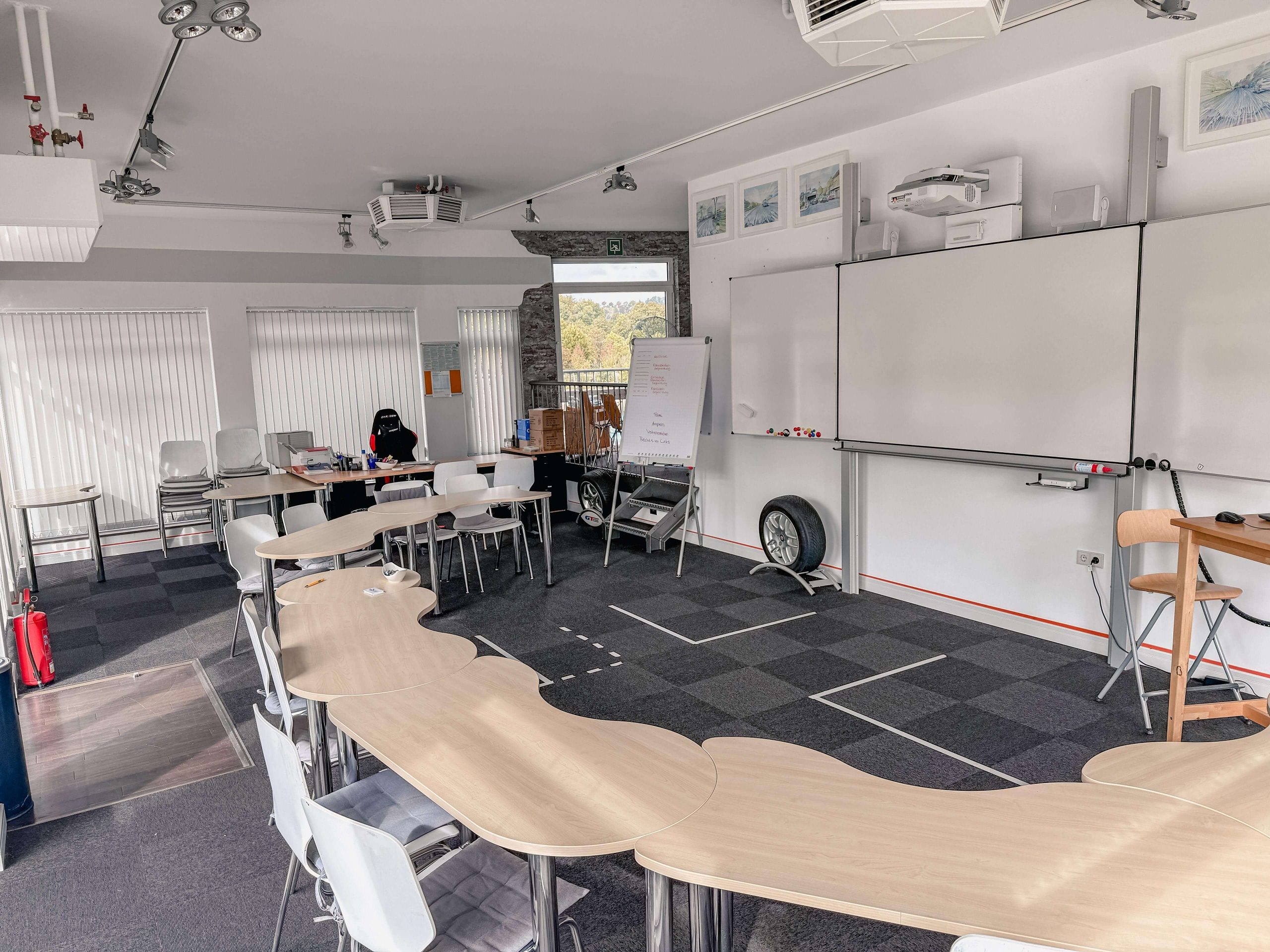 Schulungsraum fuer den Erste-Hilfe-Kurs in Wiehl